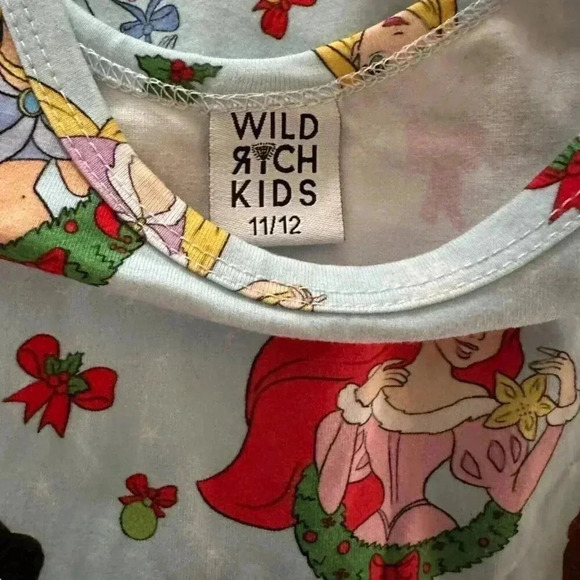 Wild Rich Kids dress twirl disney princess rare christmas print youth size 11/12 - Picture 9 of 10
